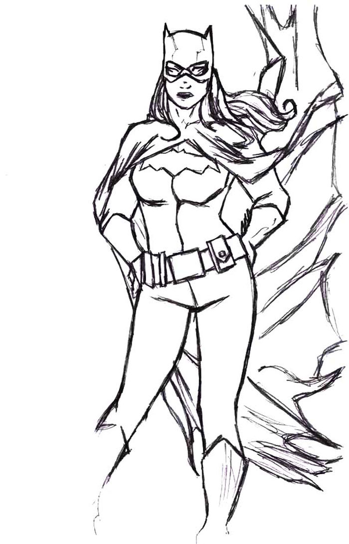 Batgirl Fonts Coloring Pages