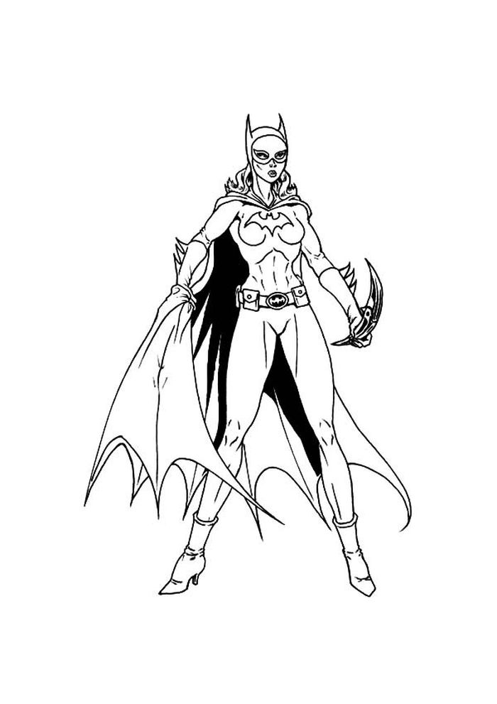 Batgirl Full Size Coloring Pages