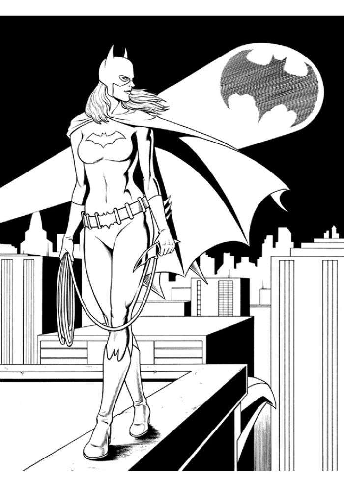 Batgirl Symbol Coloring Pages