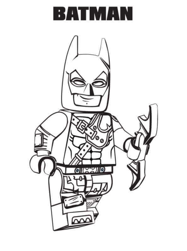 Batman From The Lego Movie Coloring Page Free