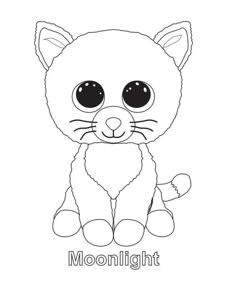 Beanie Boo Cat Coloring Pages