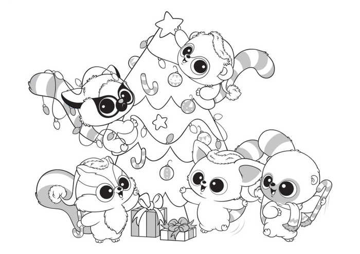 Beanie Boo Christmas Coloring Pages 1