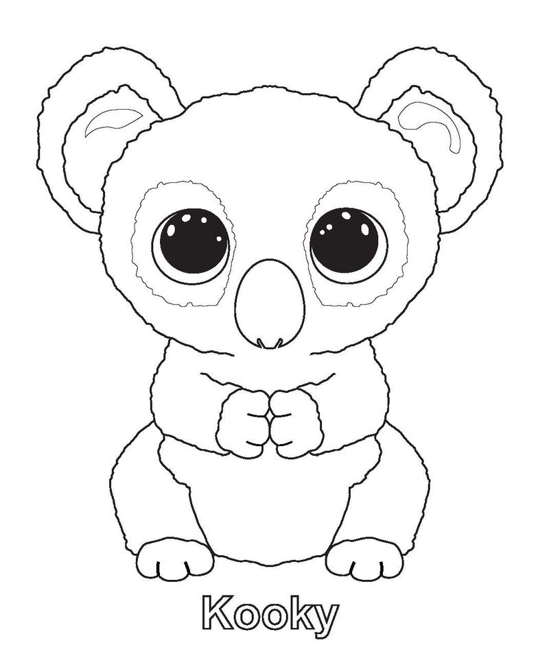 Beanie Boo Dog Coloring Pages