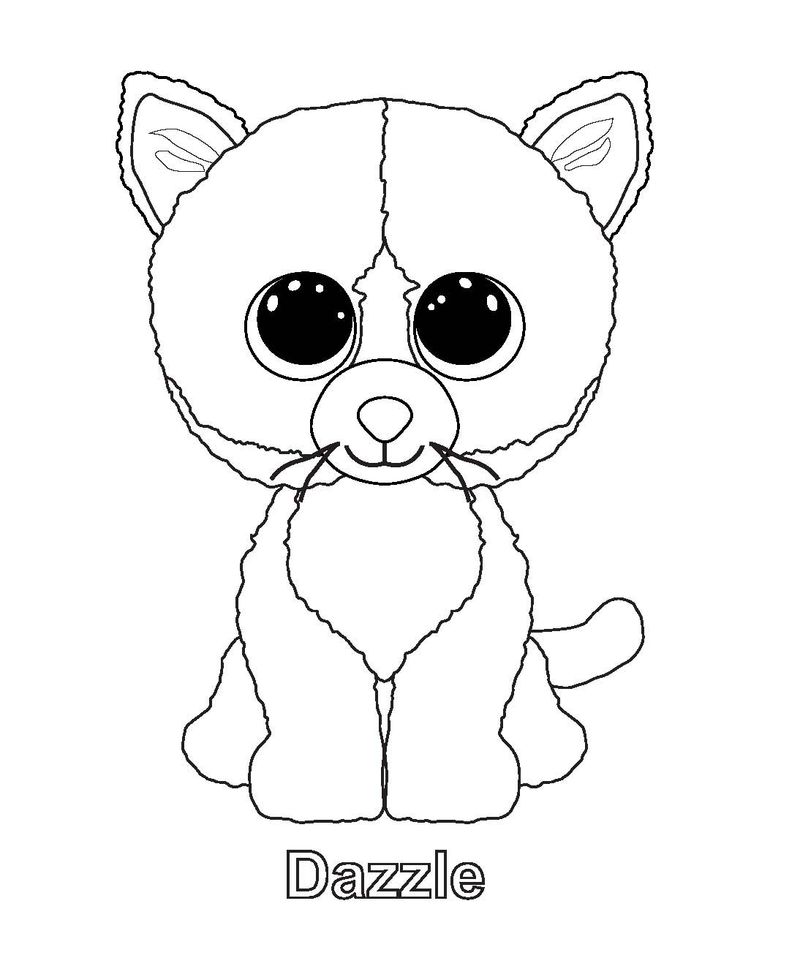 Beanie Boo Dragon Coloring Pages