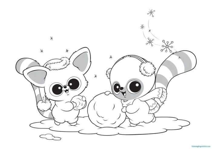 Beanie Boo Winter Coloring Pages