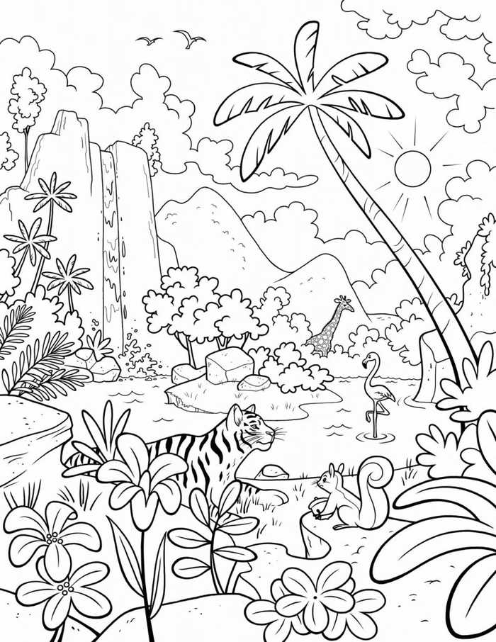Beautiful Earth Creation Coloring Pages