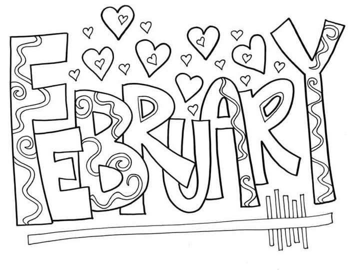 Beautiful February Coloring Pages