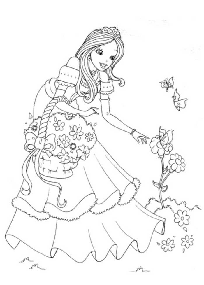 Beautiful Princess Coloring Page
