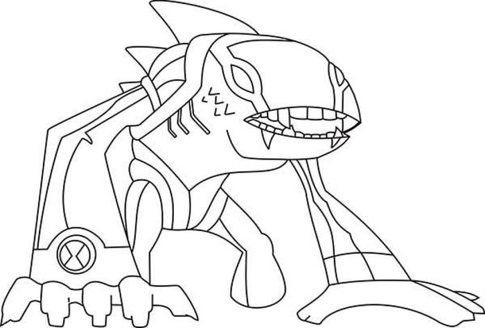 ultimate heatblast coloring pages