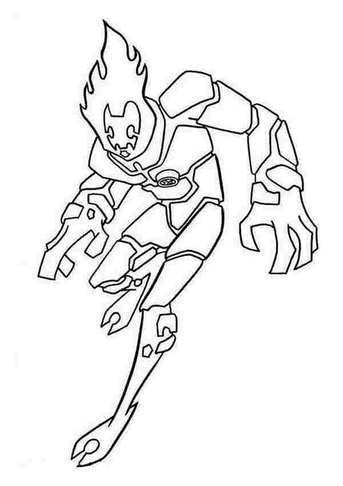 Ben Heatblast Coloring Pages