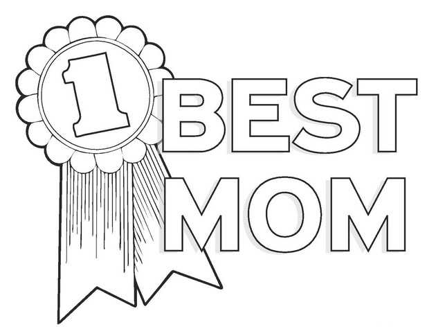 Best Mom Award Mothers Day Coloring Pages