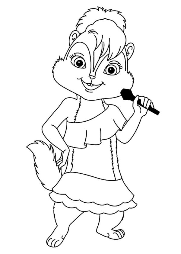 chipmunks coloring pages free