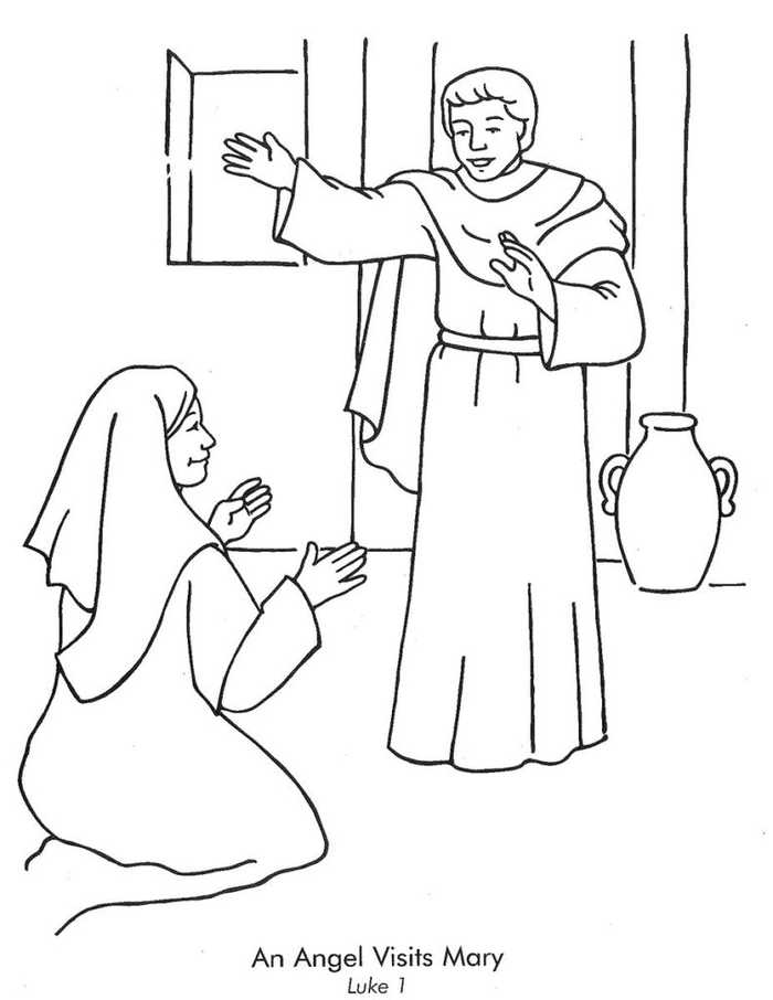 Bible Angel Coloring Pages