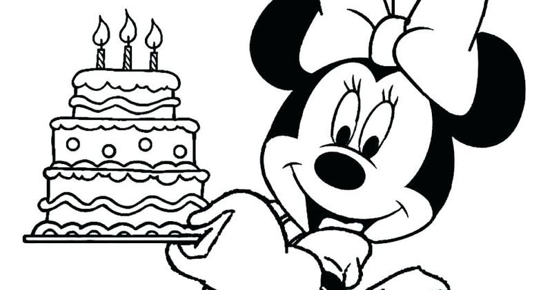 Birthday Cake Coloring Page For Pre K