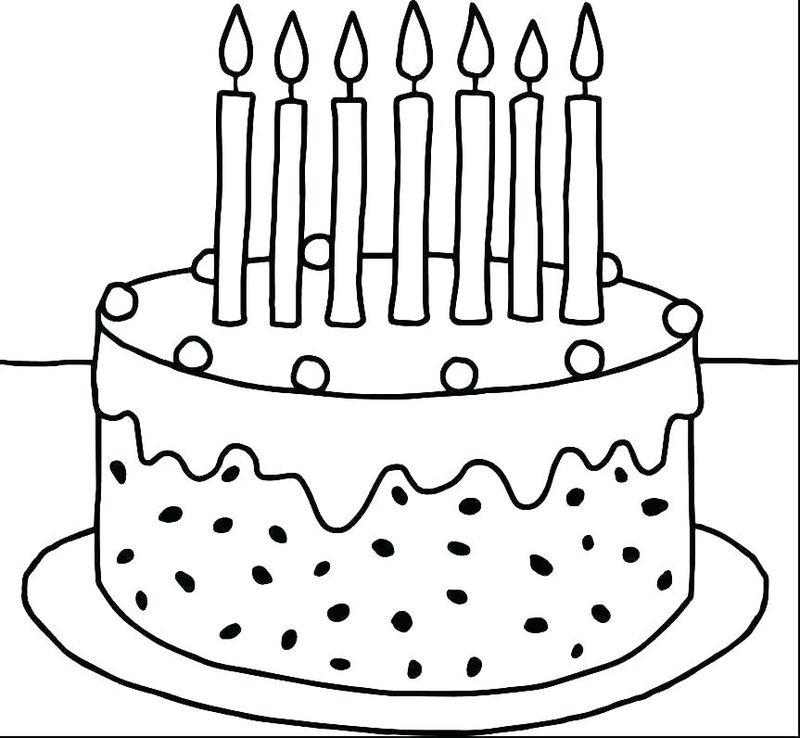 Birthday Cake Coloring Page Pdf