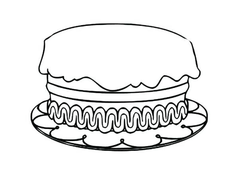 Birthday Cake Coloring Page Print Out