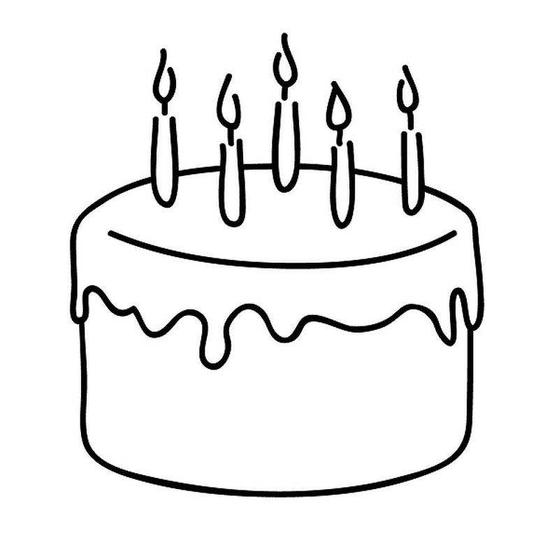 Birthday Cake Coloring Page Printable