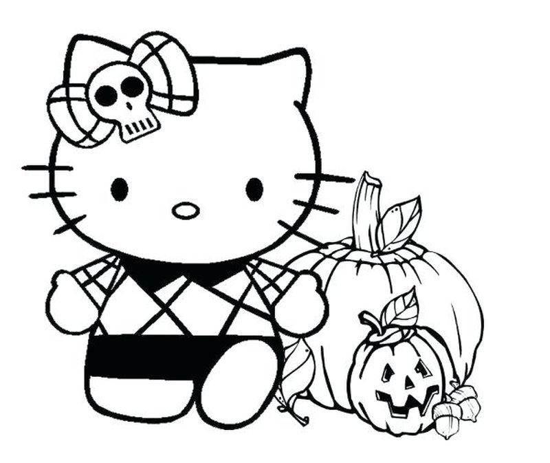 Birthday Hello Kitty Coloring Pages