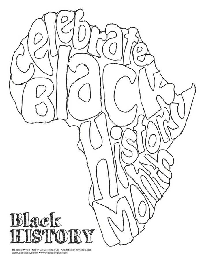 Black History Month Coloring Poster