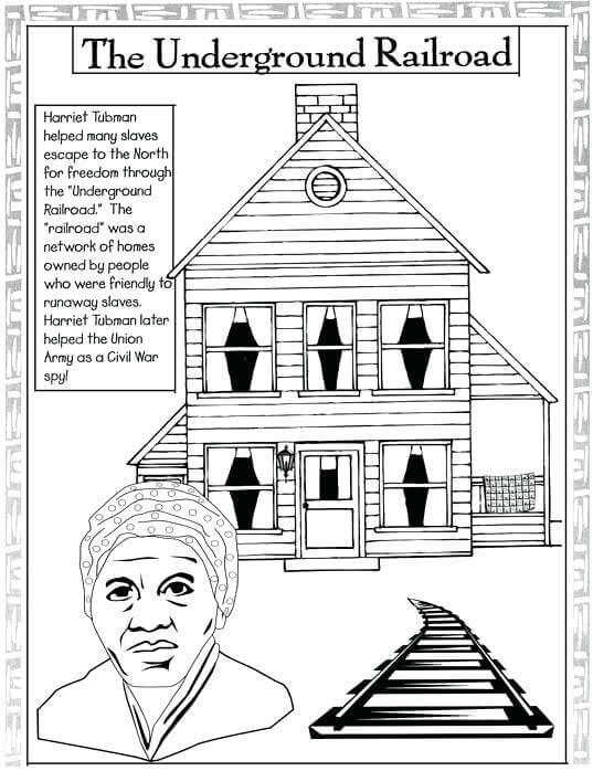 Black History Month Coloring Sheets Harriet Tubman