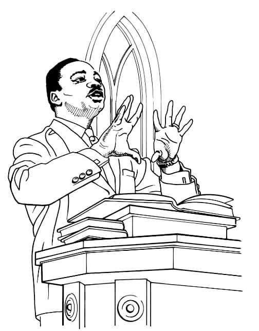 Black History Month Coloring Sheets Martin Luther King Junior