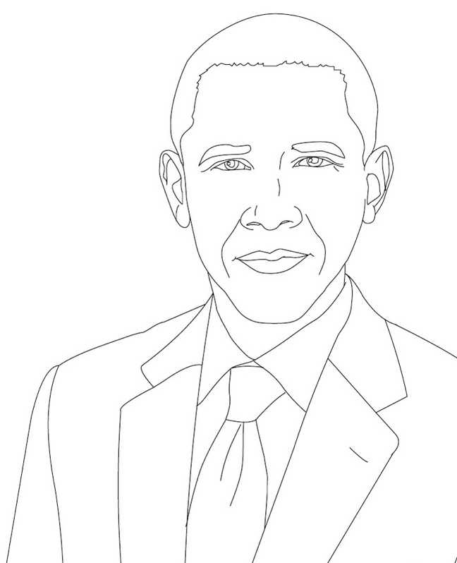 Black Month Coloring Pages Barack Obama