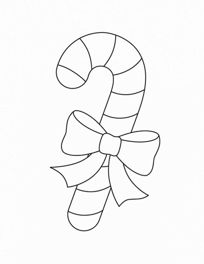 Blank Candy Cane Coloring Pages
