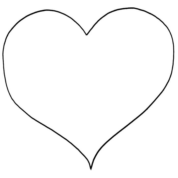 Blank Heart Coloring Page