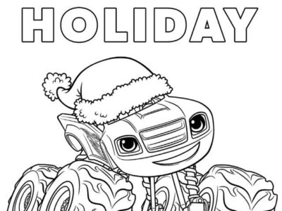 Blaze And The Monster Machines Christmas Coloring Pages