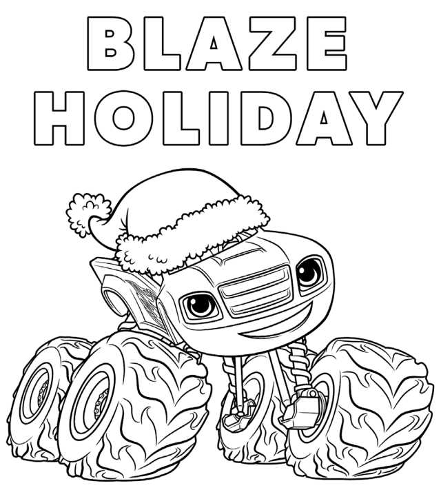 Blaze And The Monster Machines Christmas Coloring Pages