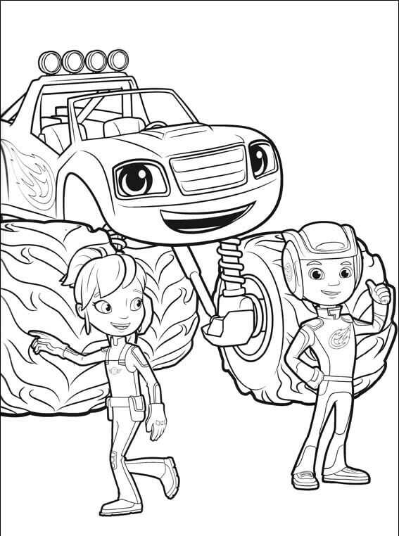Blaze Gabby Aj Blaze And The Monster Machines Coloring Pages