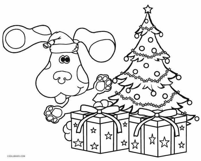 Blues Clues Christmas Presents Coloring Page