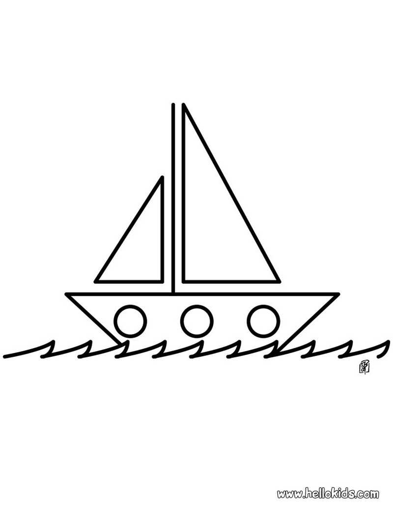 Boat Coloring Page Source jj