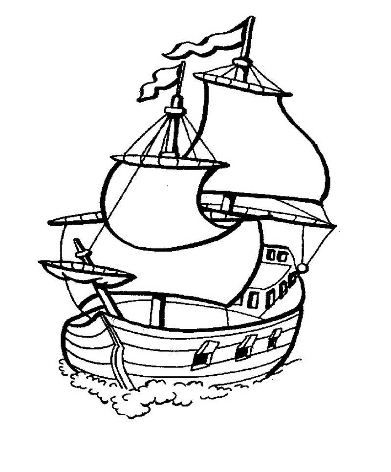 Boat Coloring Pages For Kids