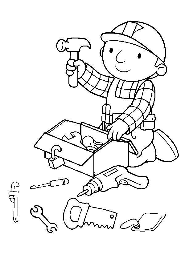 Bob The Builder Coloring Page