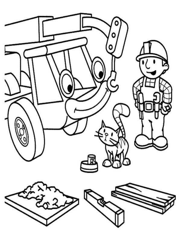 Bob The Builder Coloring Pages Kids