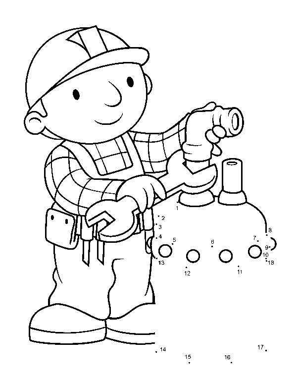 Printable Bob The Builder Coloring Pages PDF For Kids - Coloringfolder.com