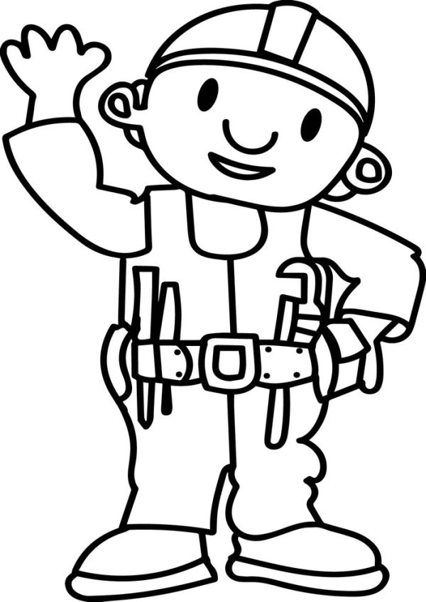 Bob the builder hello coloring pages