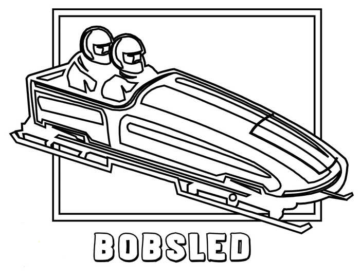 Bobsleigh Winter Olympics Coloring Pages