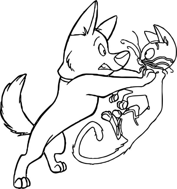 Bolt and Mittens Coloring Pages