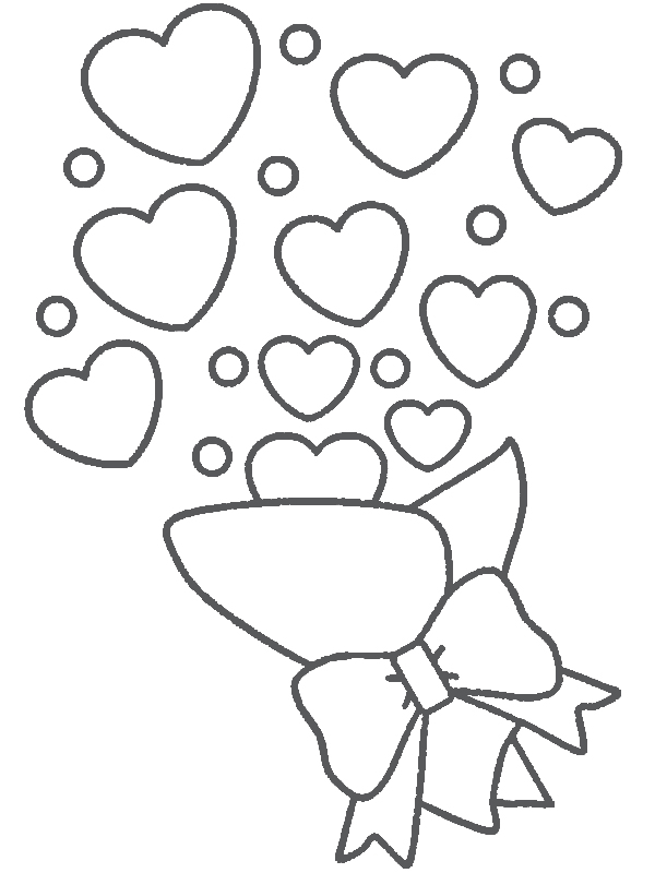 Bouquets Of Love Valentines Day Scbae Coloring Pages Printable