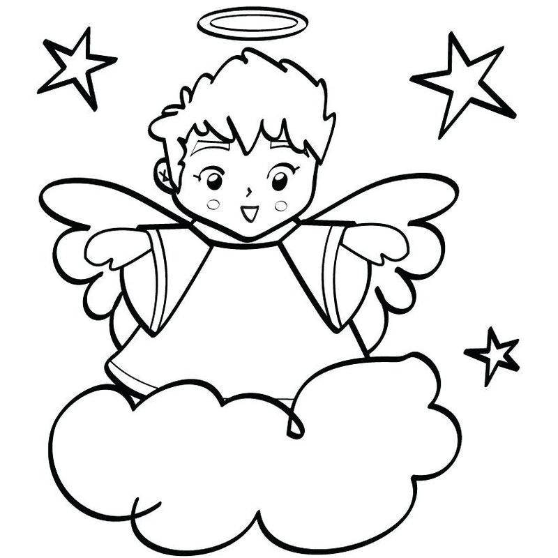 Boy Angel Coloring Pages