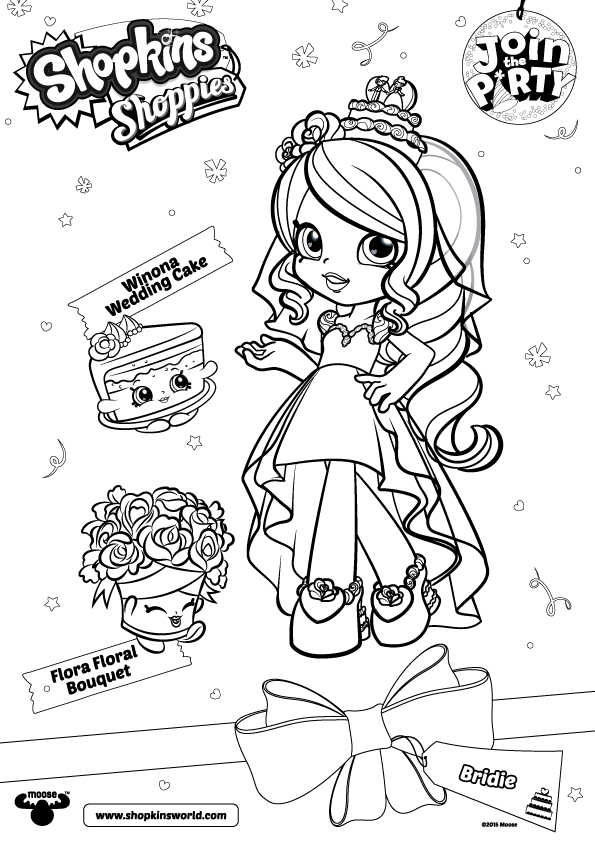 Bridie Shoppies Coloring Pages