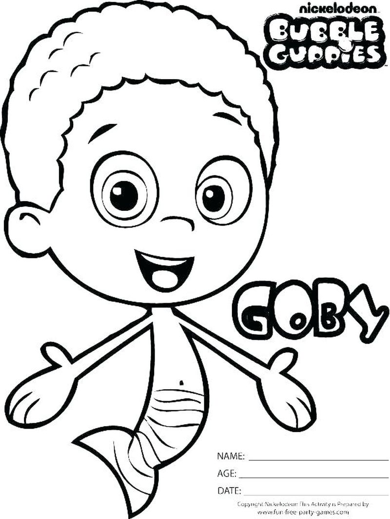 Bubble Guppies Coloring Pages Deema