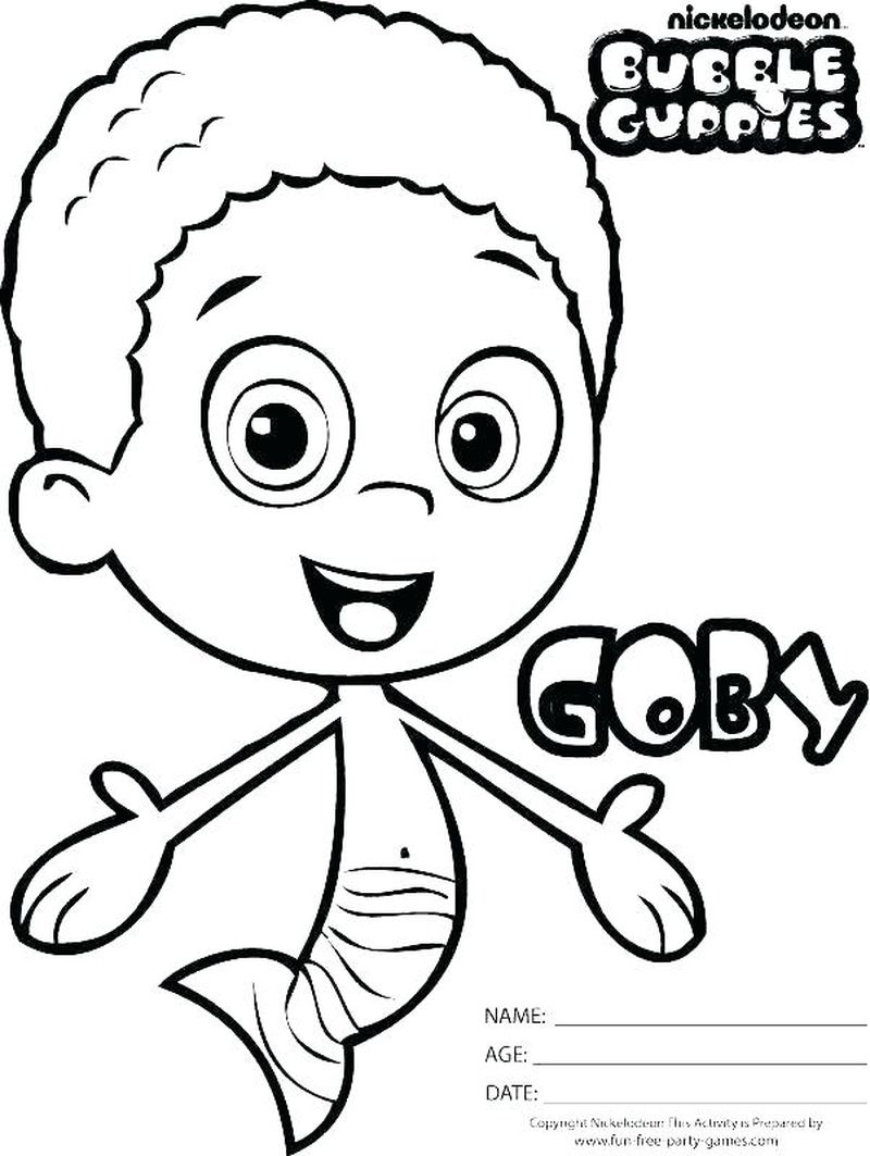 bubble guppies coloring pages bubble nonny