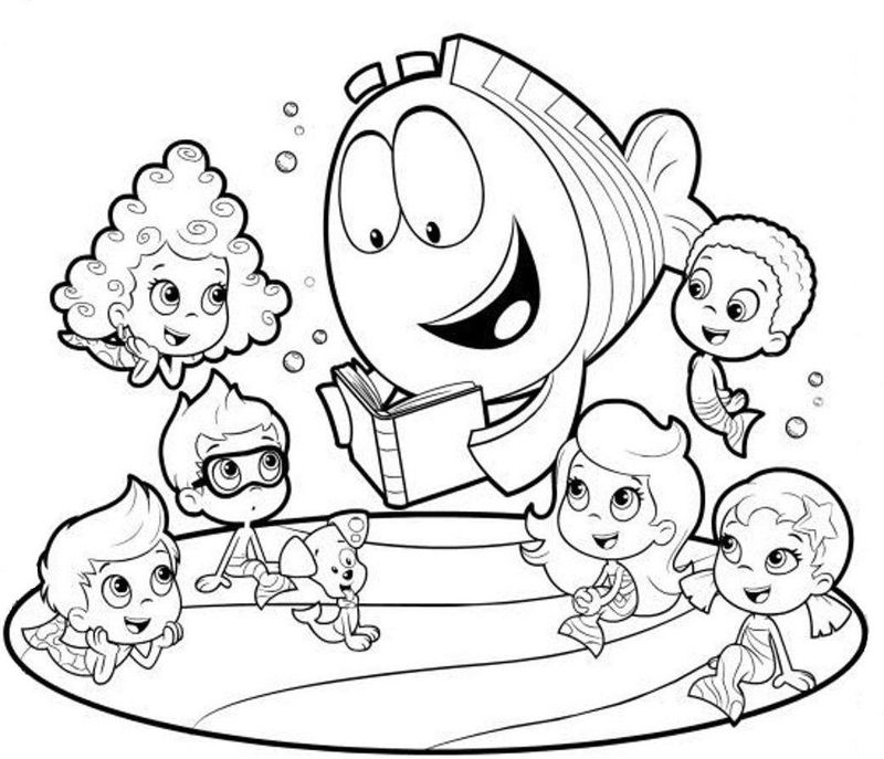 Bubble Guppies Coloring Pages Nick Jr