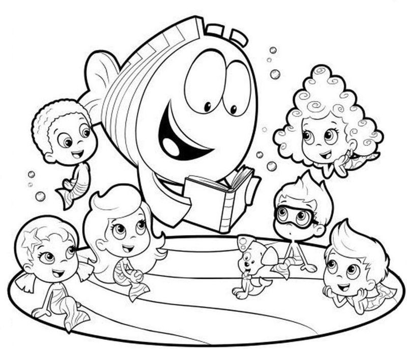 Bubble Guppies Coloring Pages Nonny