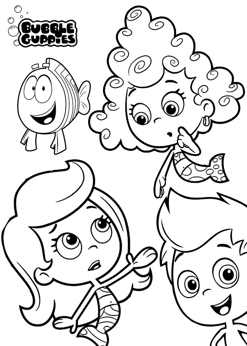 Bubble Guppies Coloring Pages Oona Hellokids
