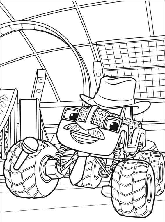 Bump Bumperman Blaze And The Monster Machines Coloring Pages