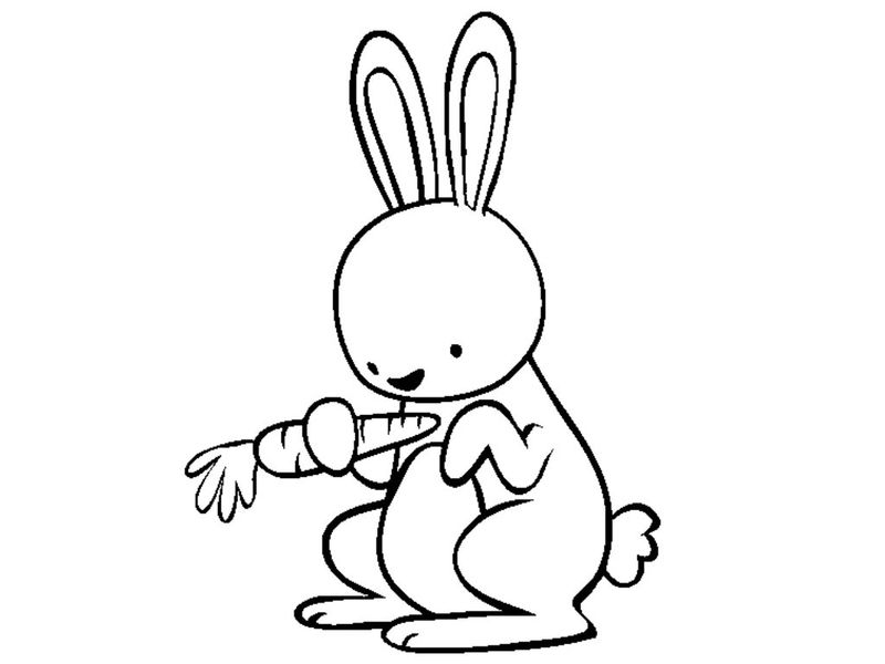 Bunny Coloring Page to Print